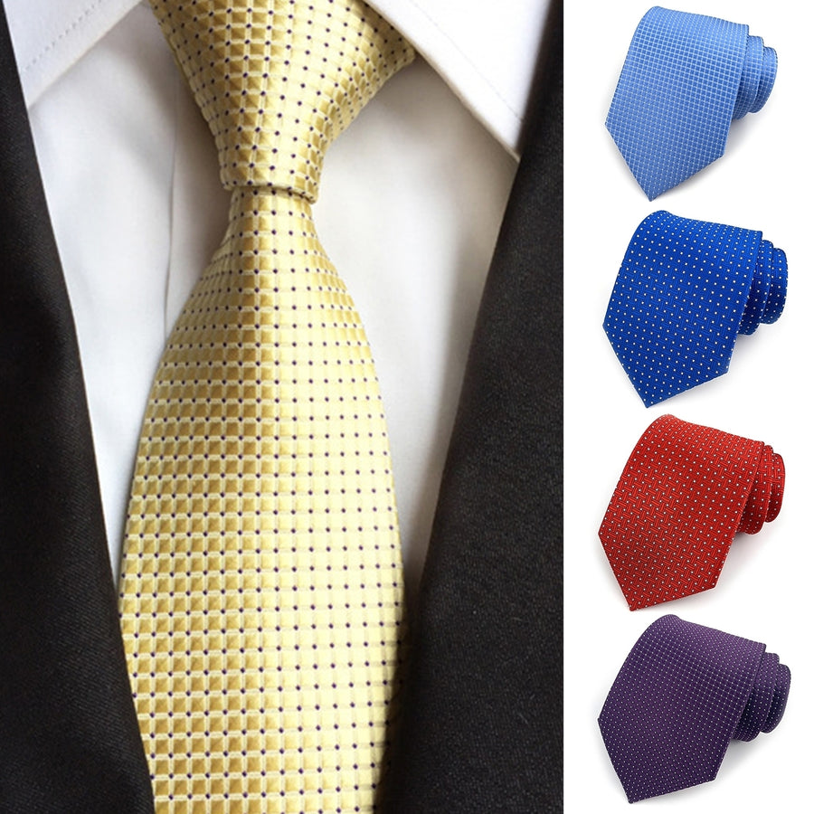Men Tie Exquisite All Match Accessory Gentleman Plaid Business Tie for Banquet Image 1