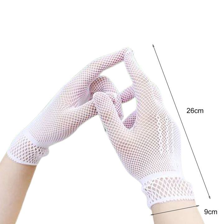 1 Pair Bridal Gloves Lace Breathable Ladies Stretchy Bow-knot Gloves for Party Image 11
