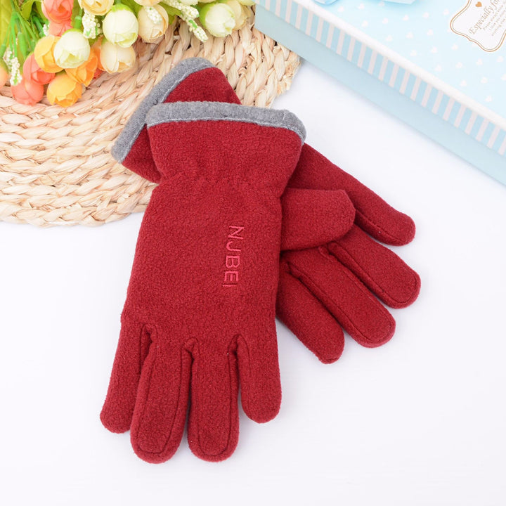 1 Pair Gloves Keep Warm Thickening Fleece Wear-resistant Comfortable Driving Mittens for Children Image 8