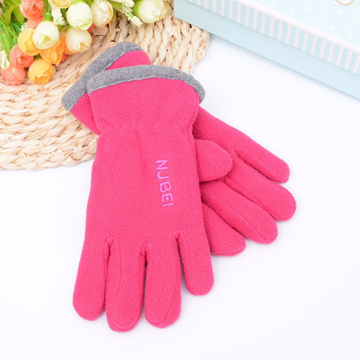 1 Pair Gloves Keep Warm Thickening Fleece Wear-resistant Comfortable Driving Mittens for Children Image 10