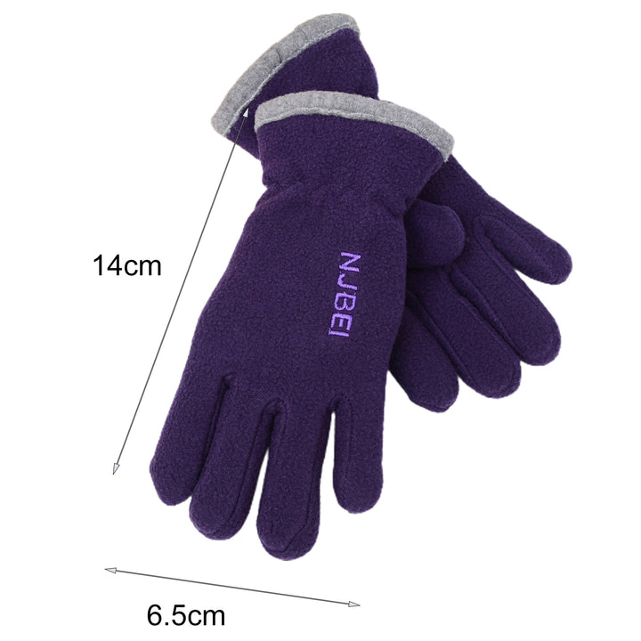 1 Pair Gloves Keep Warm Thickening Fleece Wear-resistant Comfortable Driving Mittens for Children Image 11