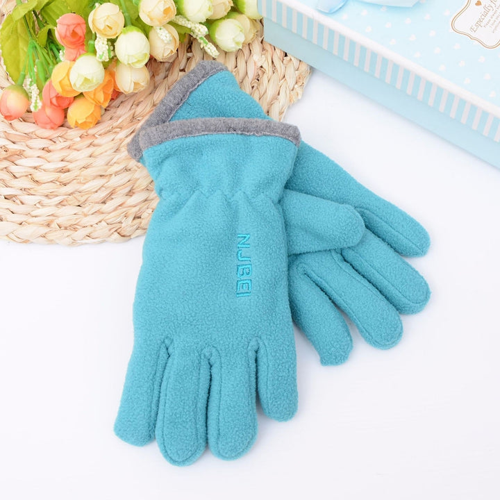 1 Pair Gloves Keep Warm Thickening Fleece Wear-resistant Comfortable Driving Mittens for Children Image 12