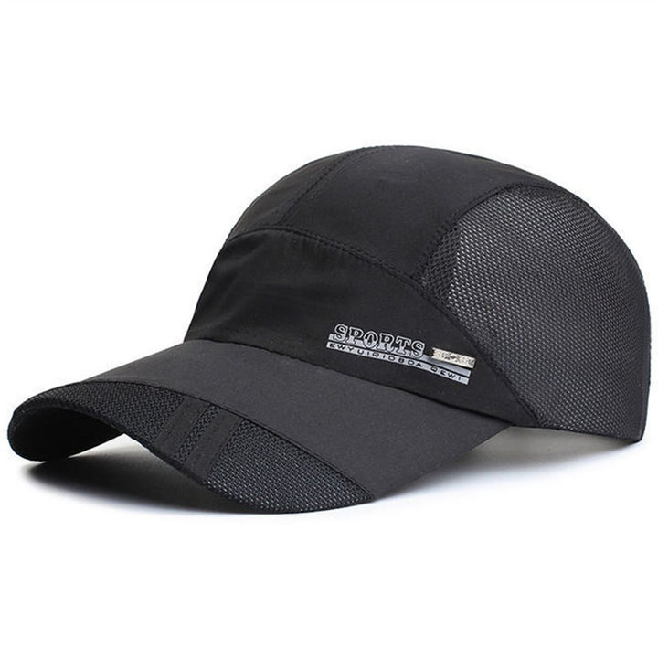 Men Baseball Hat Hollow Out Lightweight Mesh Sun Protection Summer Hat for Running Image 1