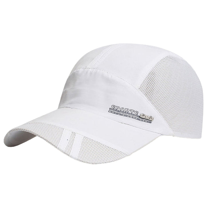 Men Baseball Hat Hollow Out Lightweight Mesh Sun Protection Summer Hat for Running Image 3