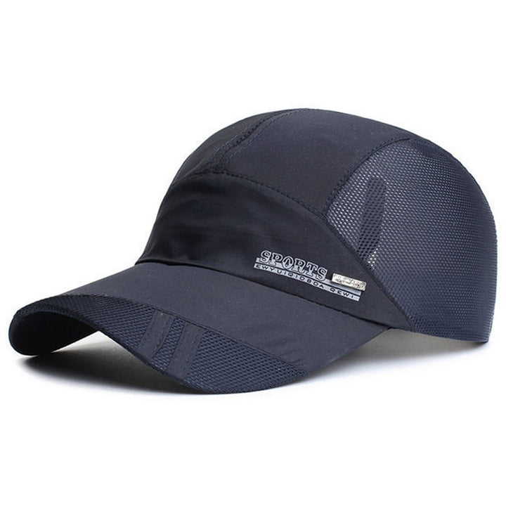 Men Baseball Hat Hollow Out Lightweight Mesh Sun Protection Summer Hat for Running Image 6