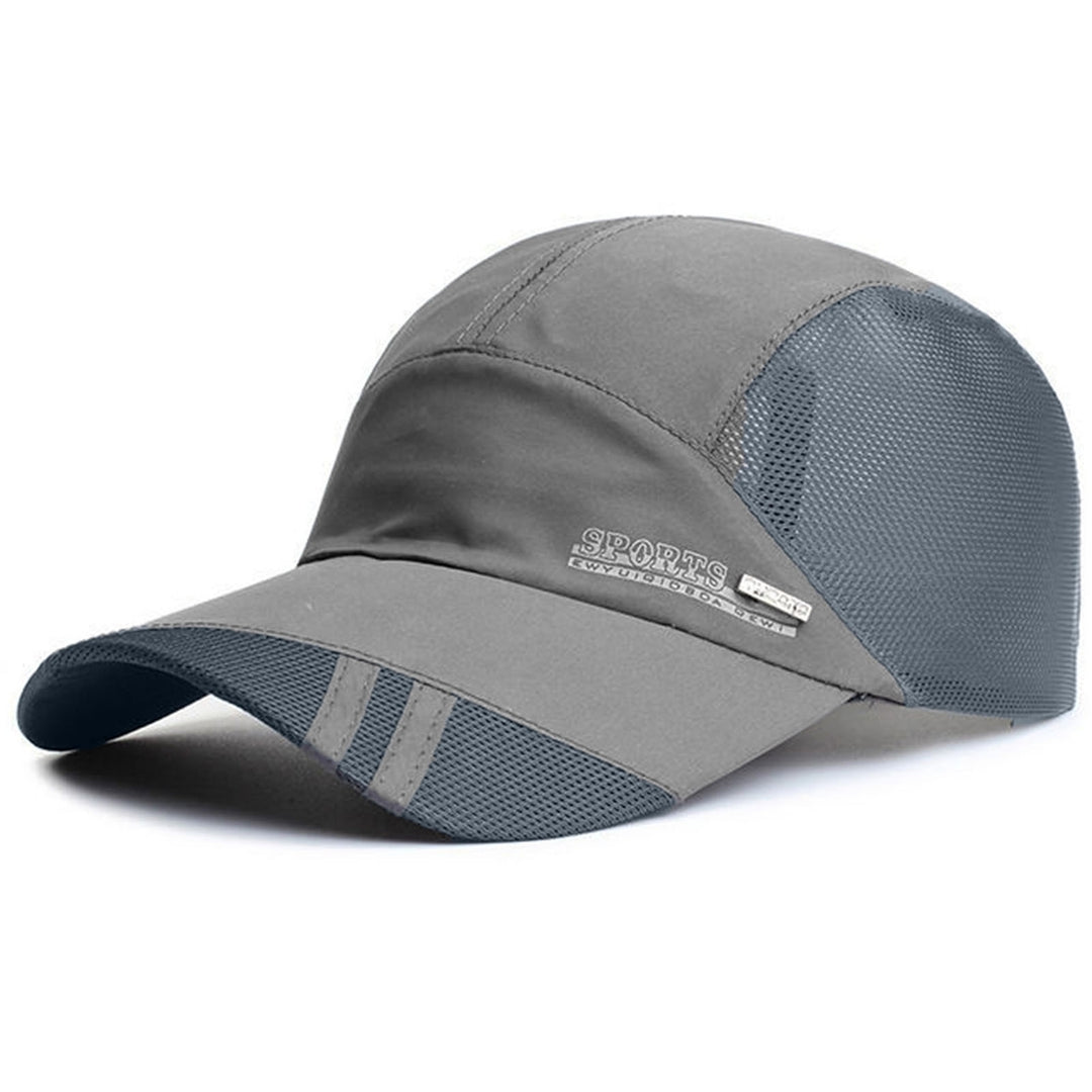 Men Baseball Hat Hollow Out Lightweight Mesh Sun Protection Summer Hat for Running Image 7