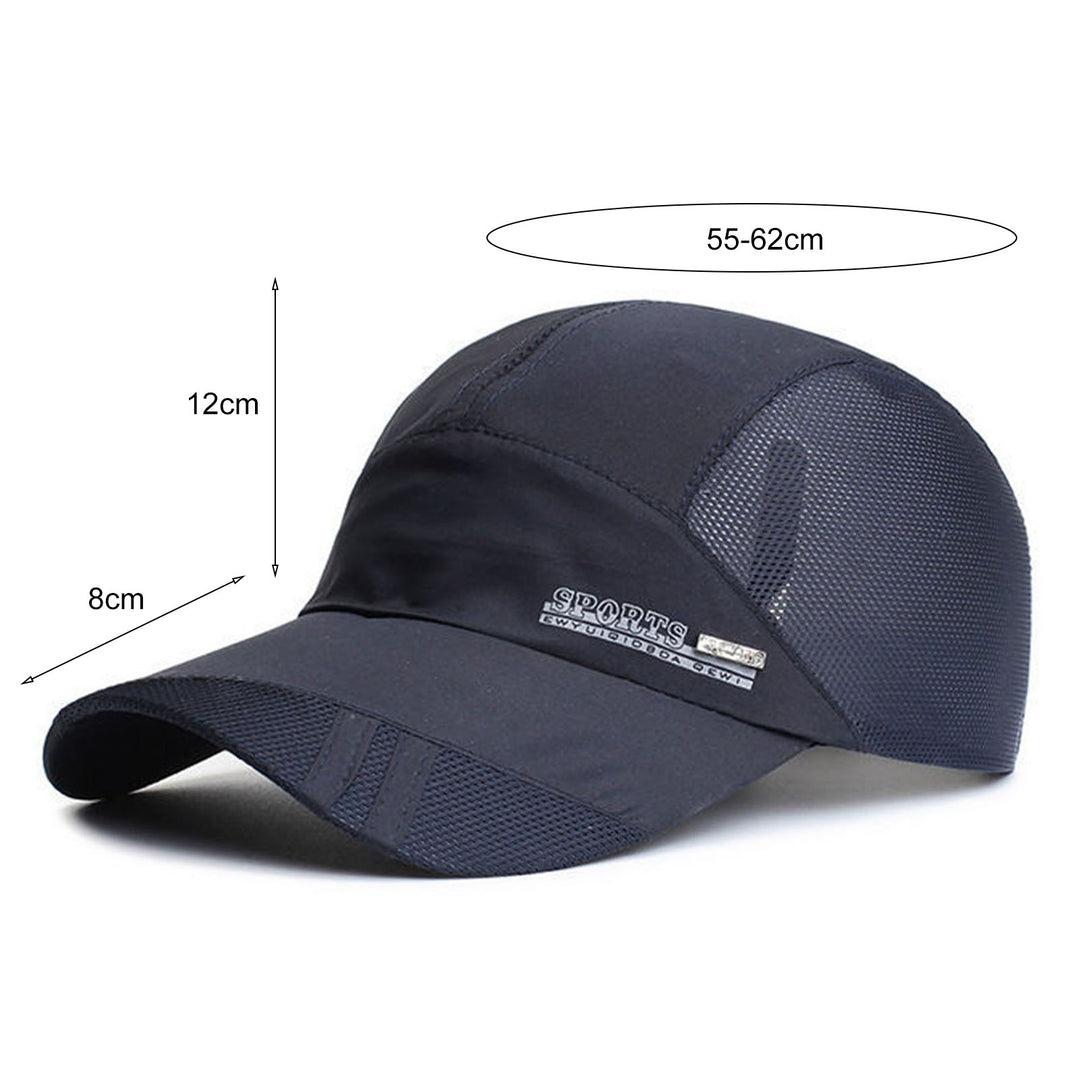 Men Baseball Hat Hollow Out Lightweight Mesh Sun Protection Summer Hat for Running Image 11