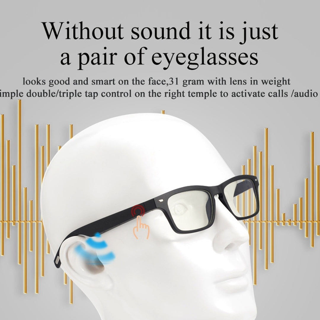 Smart Glasses UV Lens Music Function TR Touch Control Bluetooth-compatible 5.0 Dark Eyeglasses for Daily Image 6
