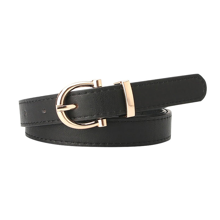 Adjustable Waist Belt Modern Faux Leather Korean Style Women Belt for Shorts Image 1