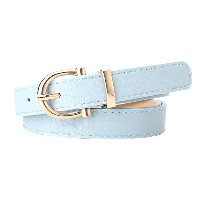 Adjustable Waist Belt Modern Faux Leather Korean Style Women Belt for Shorts Image 4