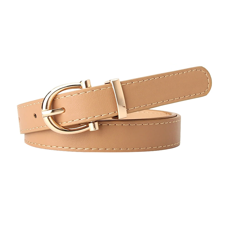 Adjustable Waist Belt Modern Faux Leather Korean Style Women Belt for Shorts Image 9