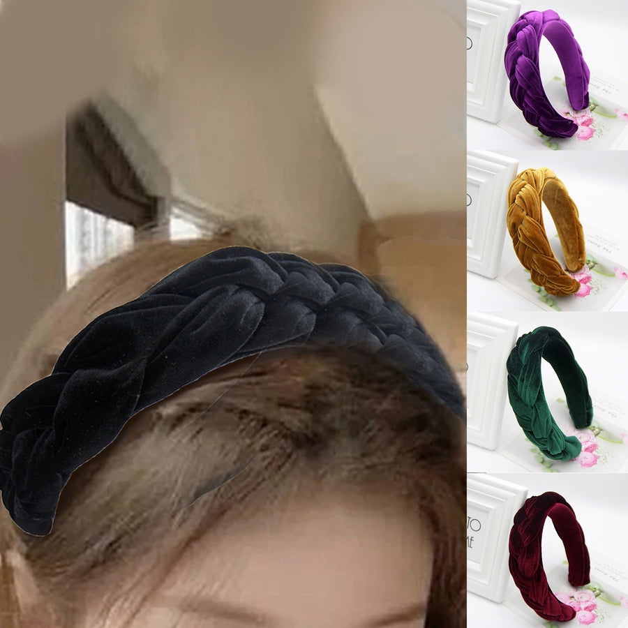 Hair Hoop Soft Fabric Wide Brim Practical Fabric Covered Anti-deformed Hair Band Hair Accessories Image 1