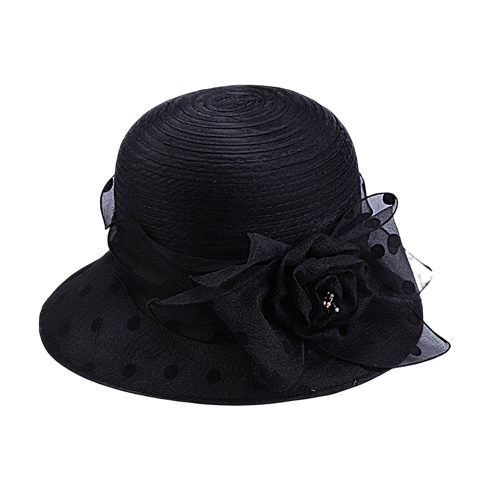 Breathable Fisherman Hat Sunscreen Anti-UV Floral Dot Print Sun Hat Female Headwear Image 2