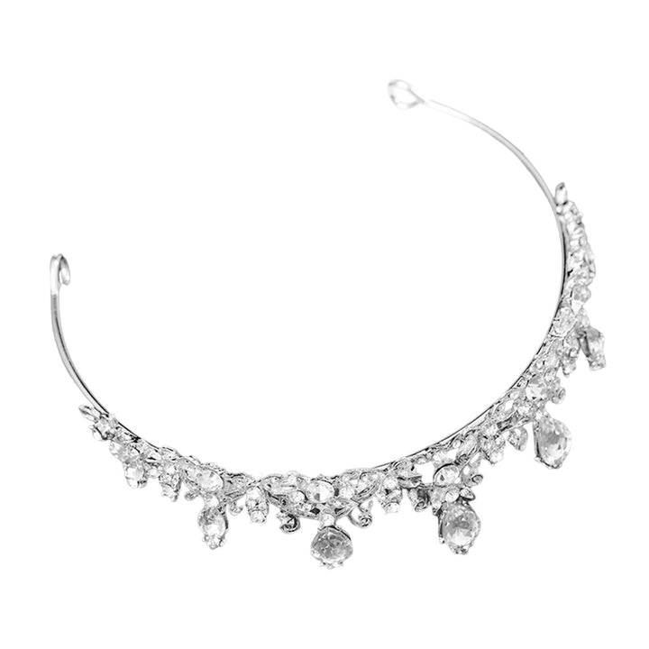 Girl Crown Exquisite Craft Shining Royal Faux Crystal High-end Performance Crown Headdress Image 11