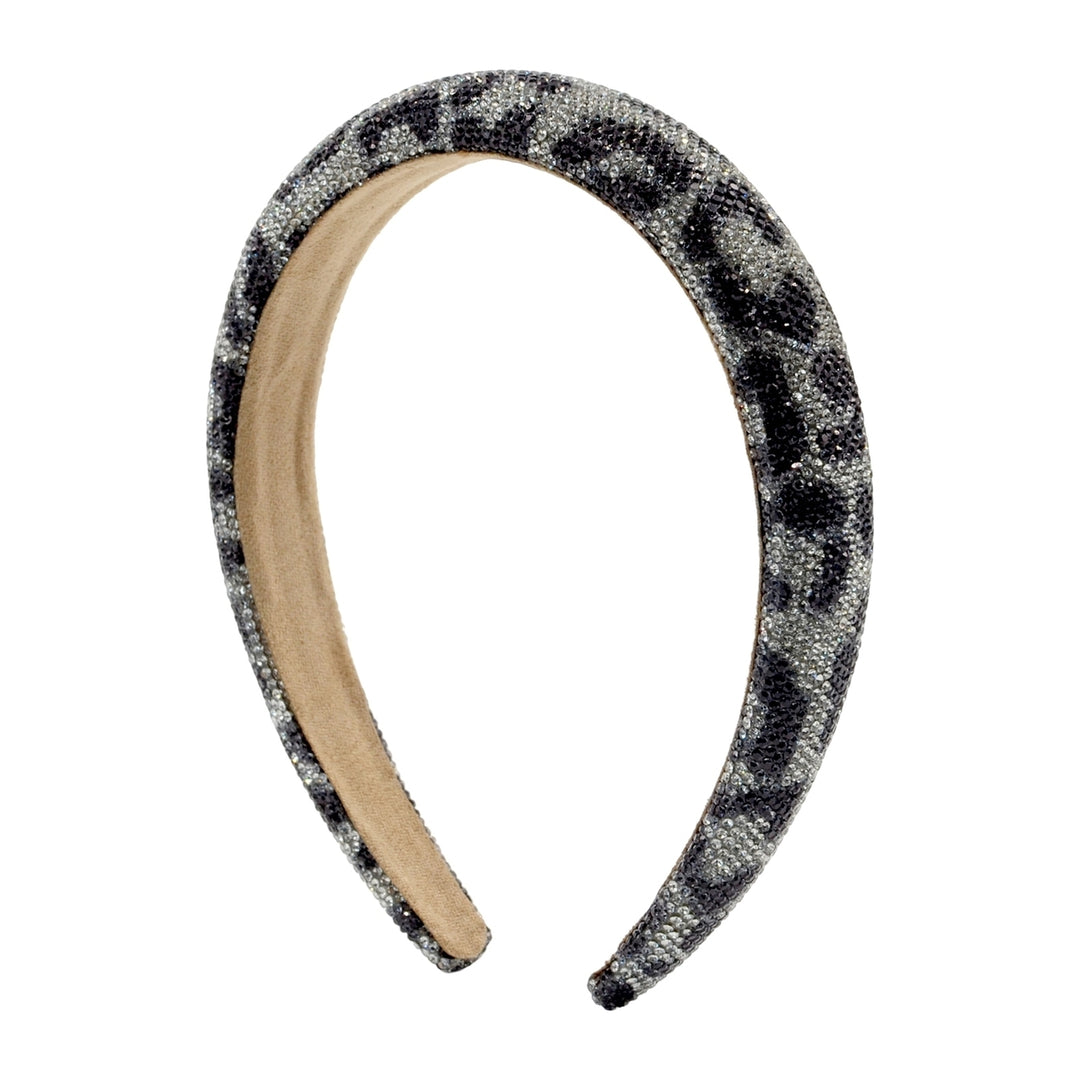 Rhinestones Headband Baroque Wide Padded Leopard Hair Barrette Hair Accessories Image 3