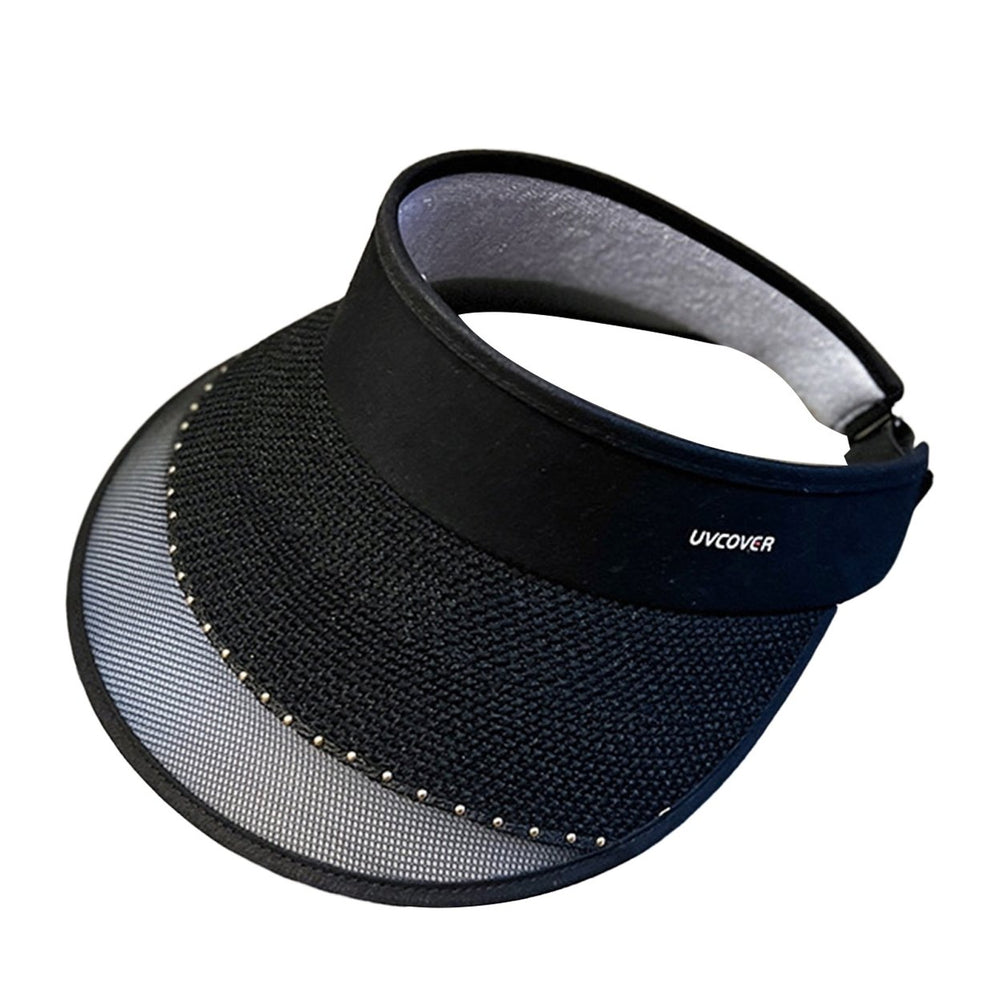 Sun Hat Sunshade Anti-slip Elegant Anti-falling Practical Face Protection Empty Top Anti-UV Portable Summer Cap for Image 2