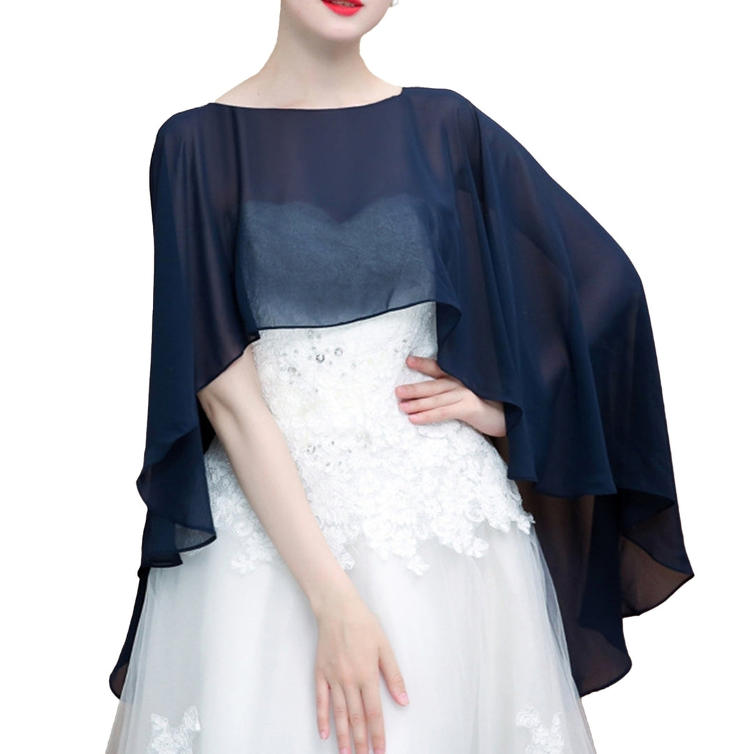 Wedding Shawl See-through Solid Color Perspective Chiffon Good-looking Breathable Ultra-thin Sunscreen Anti-UV Summer Image 7