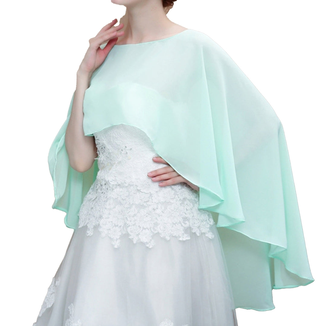 Wedding Shawl See-through Solid Color Perspective Chiffon Good-looking Breathable Ultra-thin Sunscreen Anti-UV Summer Image 9