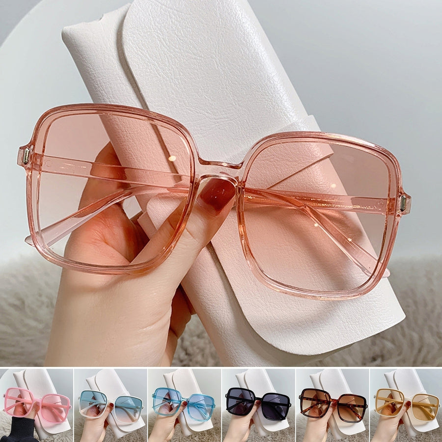 Sunglasses All-match Clear UV-proof` Ultralight Fashion Big Square Frame Gradient Sun Glasses for Taking Vacation Image 1