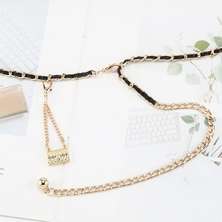 One-loop Waist Chains Mini Bag Metal Faux Gold All Match Belly Chain Party Body Chains for Dating Gifts Image 12