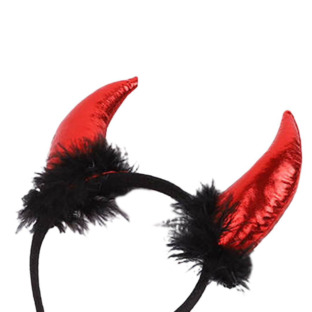 3Pcs/Set Halloween Headband Tie Tail Faux Horn Bow Halloween Props Adult Kids Headwear for Performance Image 11
