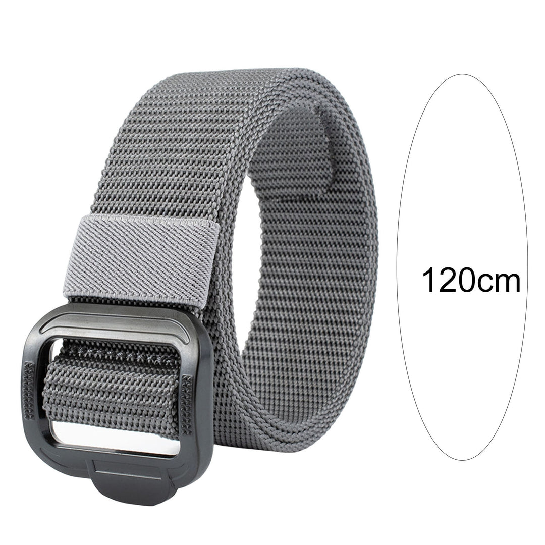 Men Belt Weave Nylon Alloy Button Elastic Adjustable Comfortable Decoration Solid Color Male Army Outdoor Military Belt Image 11