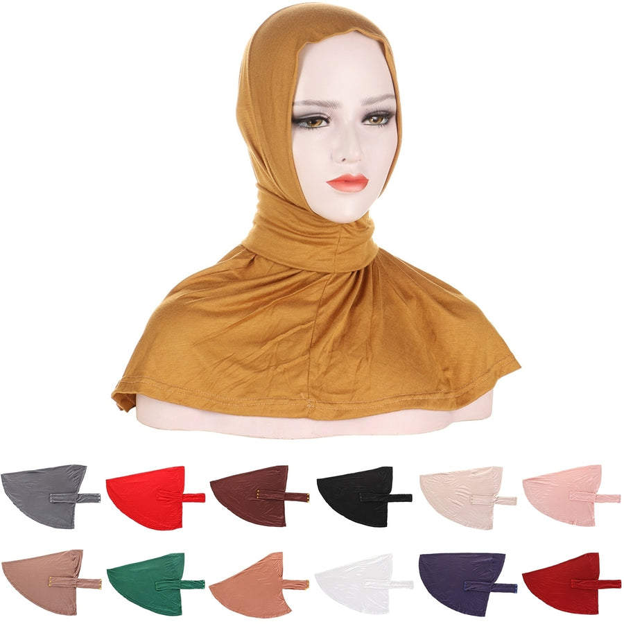 Women Headwrap Solid Color Good Stretch Adjustable No Brim Bandage Headscarf for Daily Wear Image 1