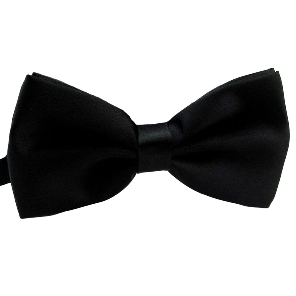 Men Tie Bow Smooth Solid Color Adjustable Lightweight Korean Style Wedding Tie for Party Banquet Prom Image 2