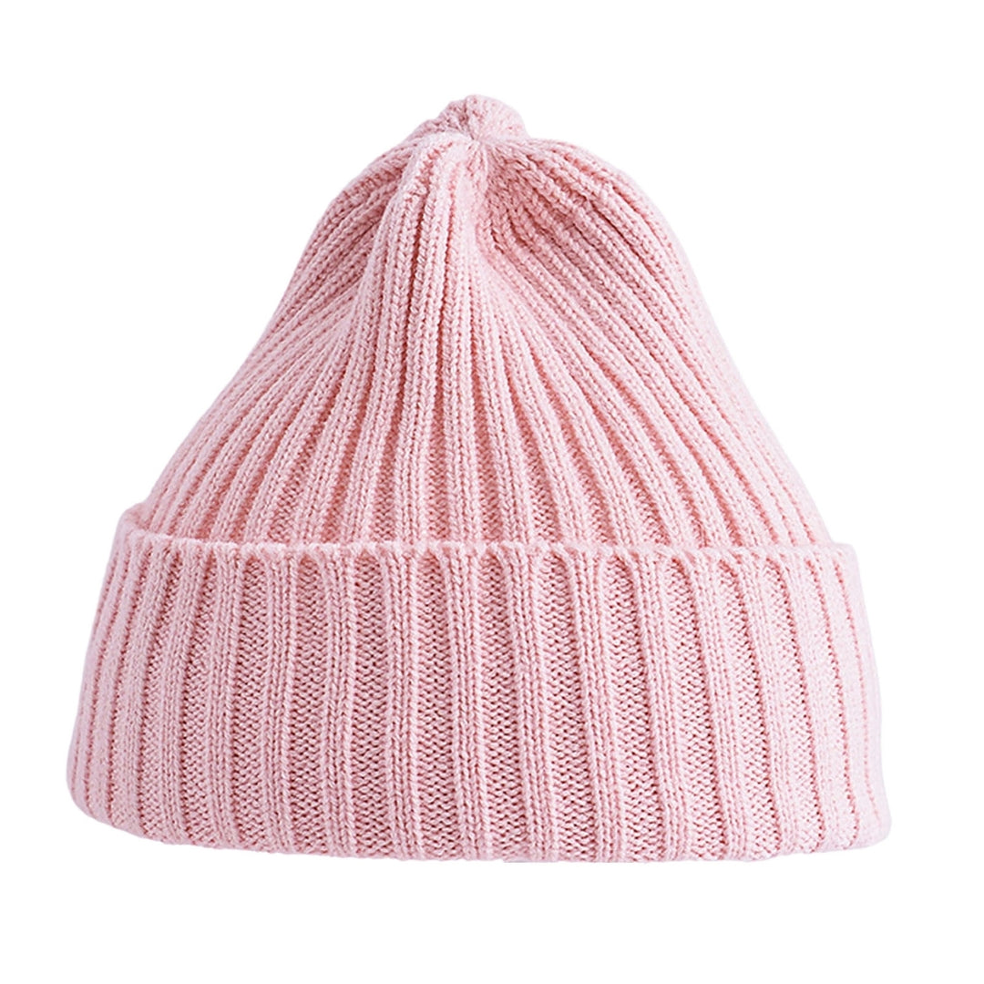 Ribbed Thickened Ear Protection Baby Beanie Winter Children Candy Colored Warm Knitted Hat Photography Props Image 10