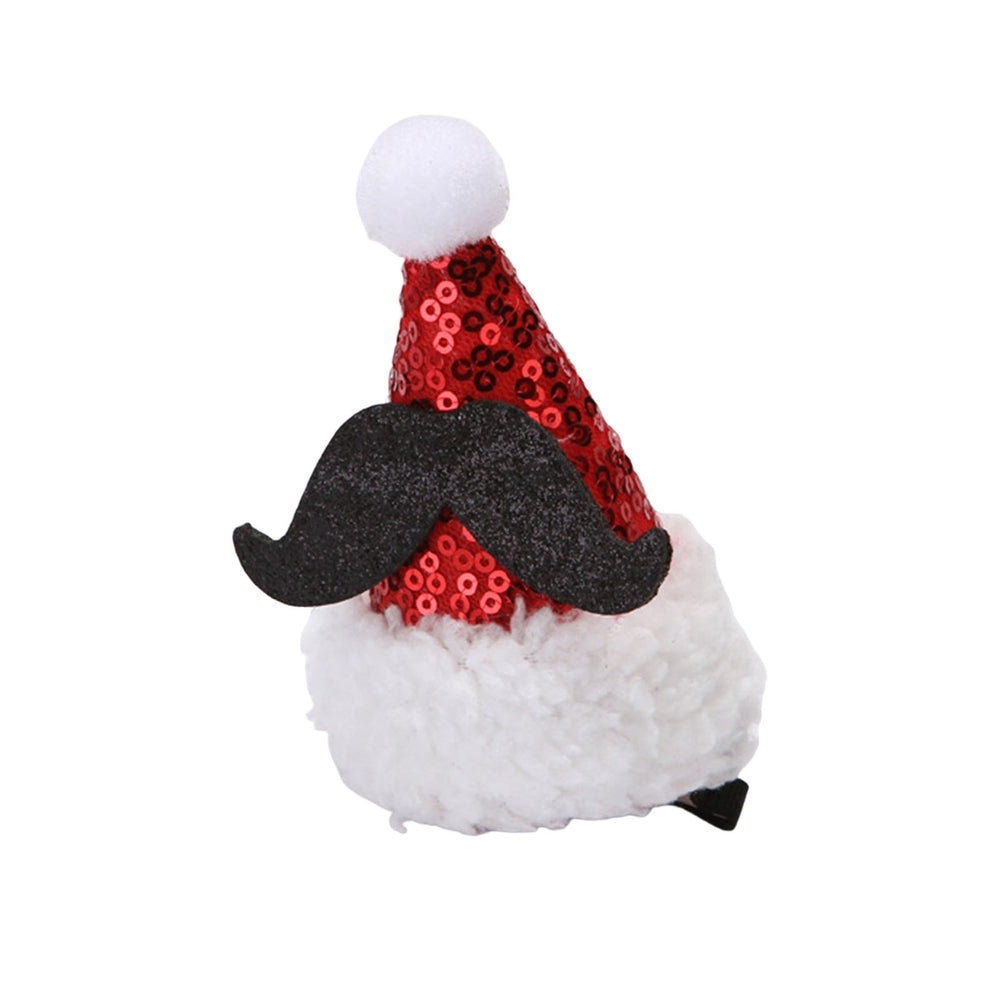 Christmas Hair Clip Xmas Hat Shape Shining Mini Size Stainless Different Styles Fix Hair Shiny Sequin Cartoon Kids Image 2