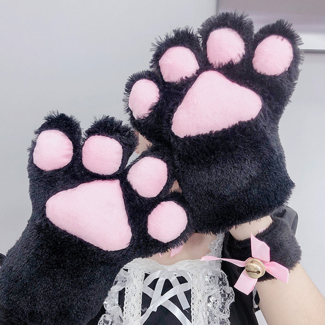 1Pcs Plush Gloves Windproof Cartoon Anti-slip Cute Anime Cosplay Show Accessories Winter Mittens for Cosplay Image 10