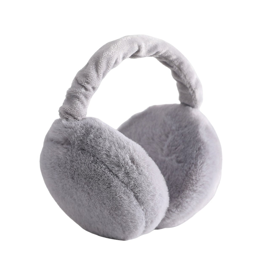 Women Earmuff Folding Plush Solid Color Thickened Soft Ear Protection Comfortable Autumn Winter Girls Ear Warmer for Image 1