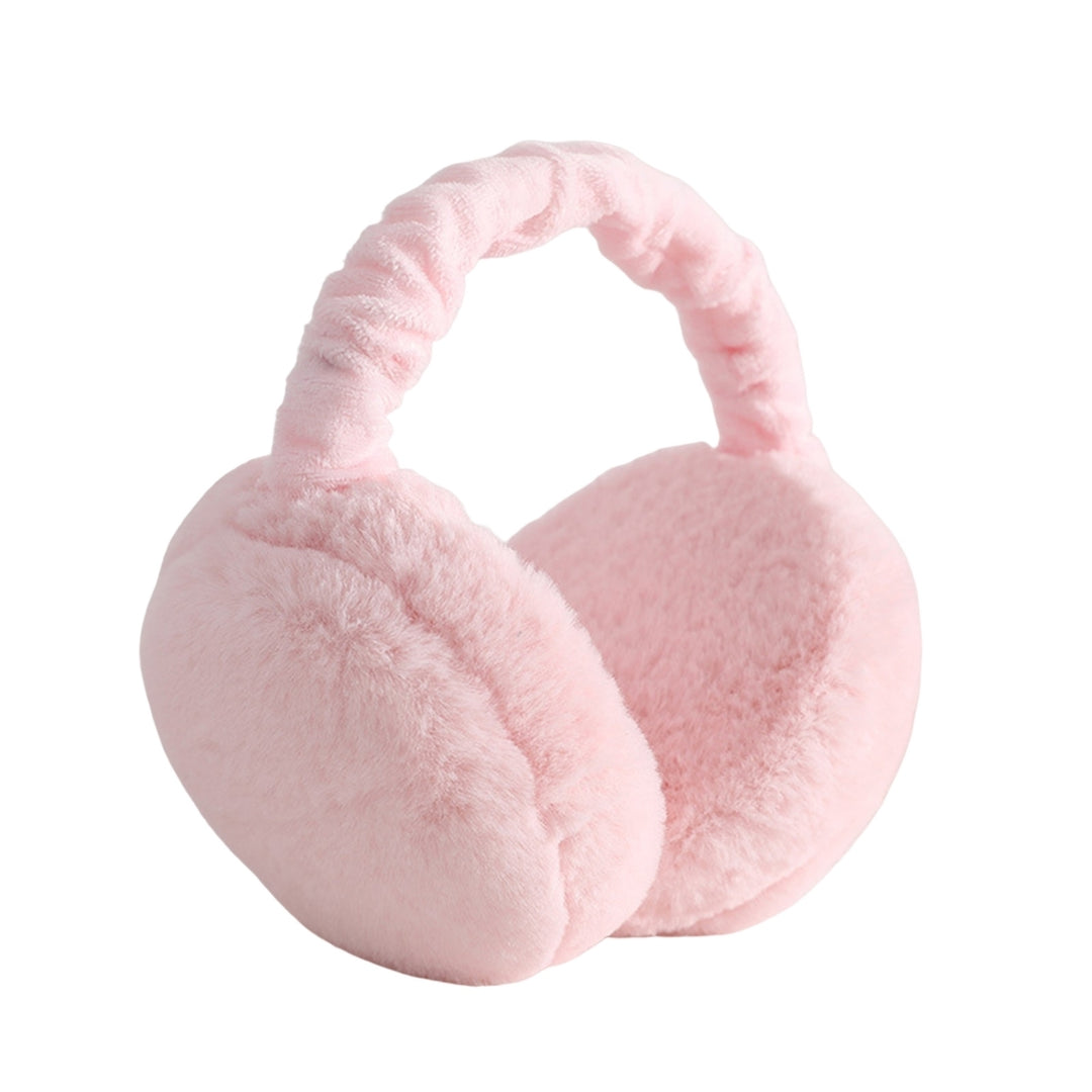 Women Earmuff Folding Plush Solid Color Thickened Soft Ear Protection Comfortable Autumn Winter Girls Ear Warmer for Image 4