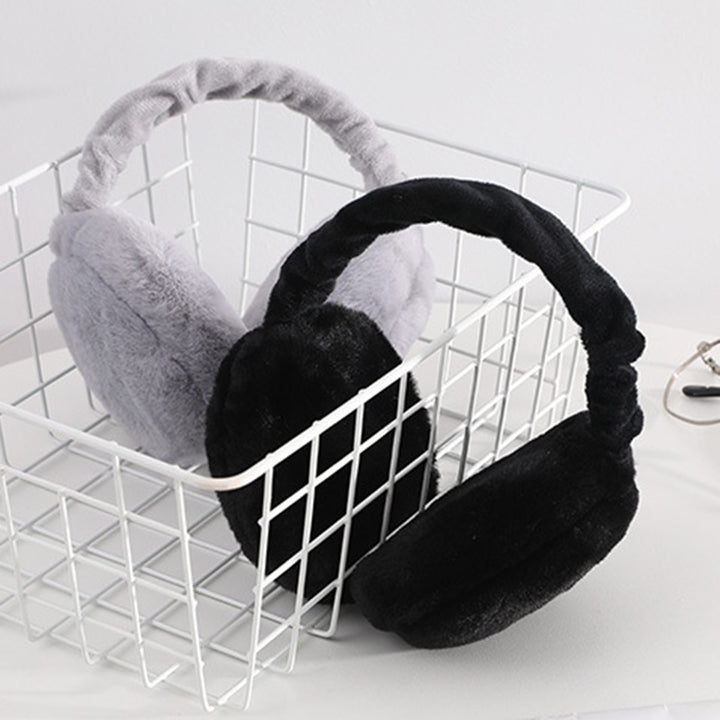 Women Earmuff Folding Plush Solid Color Thickened Soft Ear Protection Comfortable Autumn Winter Girls Ear Warmer for Image 10