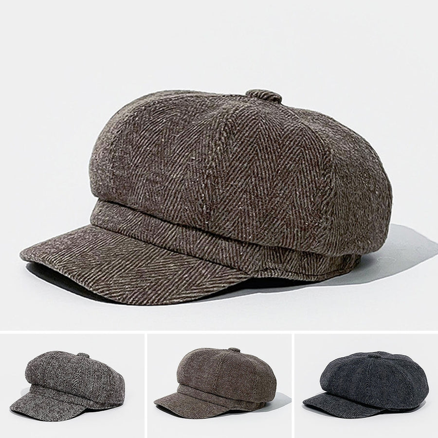 Beret Hat Adjustable Sun Protection Retro Style Breathable Non-Fading Decorative Polyester Men Newsboy Cap Beret Hat Image 1