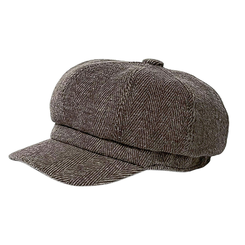 Beret Hat Adjustable Sun Protection Retro Style Breathable Non-Fading Decorative Polyester Men Newsboy Cap Beret Hat Image 2