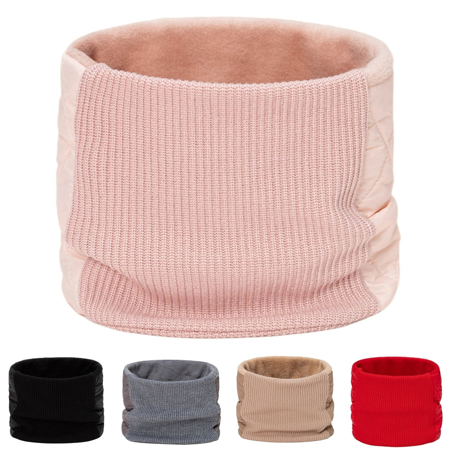 Neck Warmer Knitted Soft Thickened Stretchy Comfortable Keep Warm Solid Color Autumn Winter Men Women Loop Circle Scarf Image 1