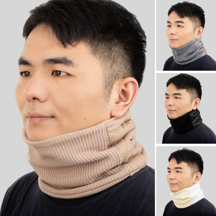 Neck Warmer Knitted Soft Thickened Stretchy Comfortable Keep Warm Solid Color Autumn Winter Men Women Loop Circle Scarf Image 7