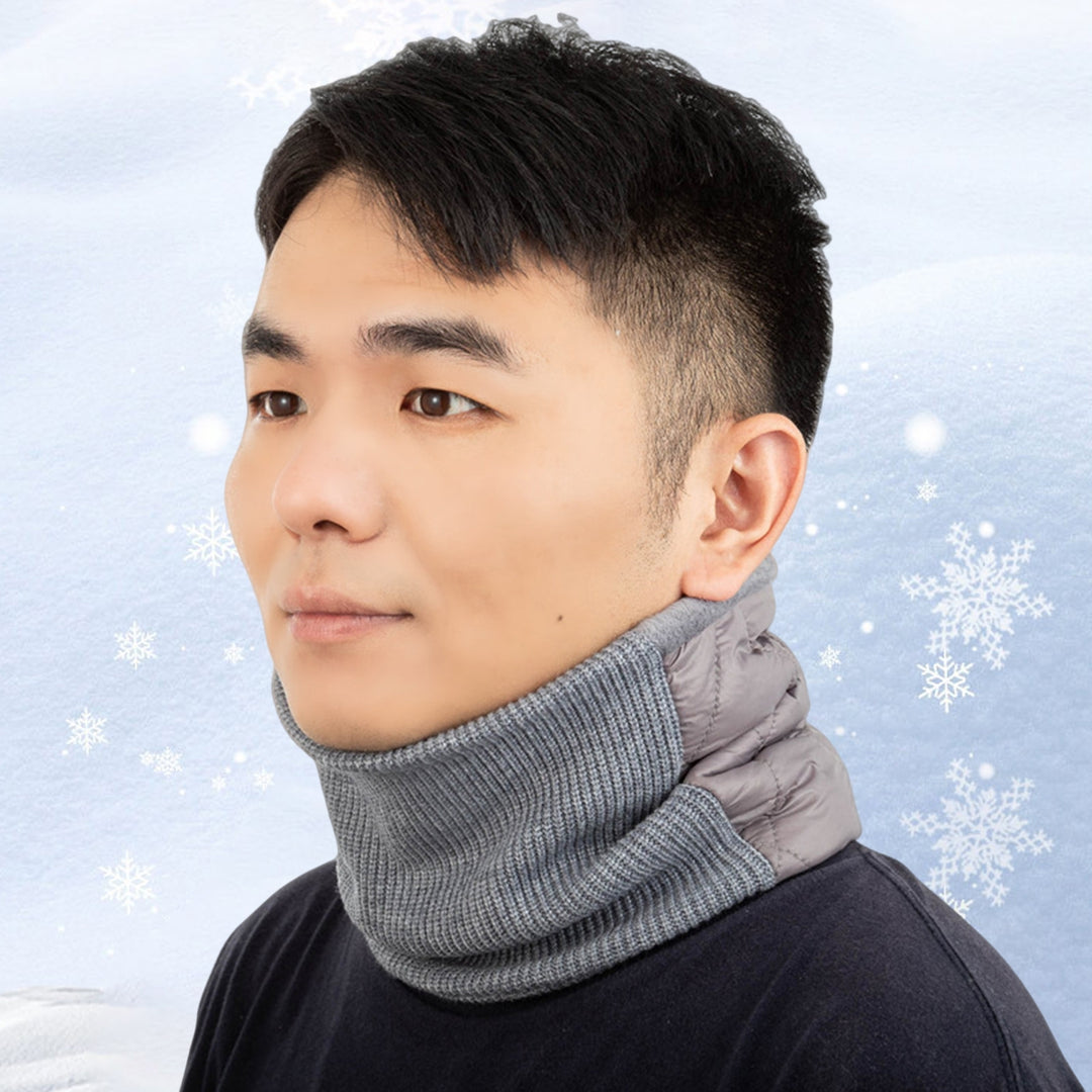 Neck Warmer Knitted Soft Thickened Stretchy Comfortable Keep Warm Solid Color Autumn Winter Men Women Loop Circle Scarf Image 8