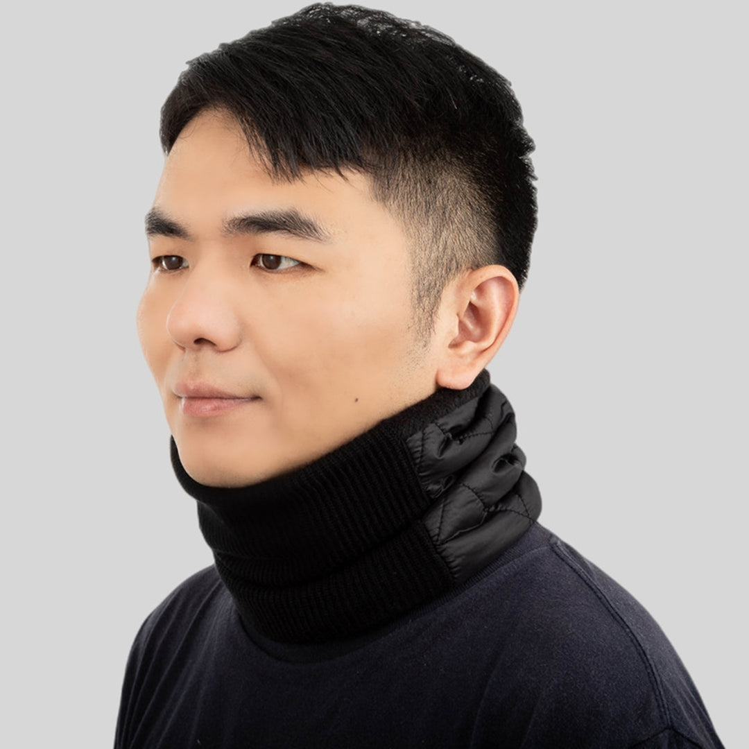 Neck Warmer Knitted Soft Thickened Stretchy Comfortable Keep Warm Solid Color Autumn Winter Men Women Loop Circle Scarf Image 12