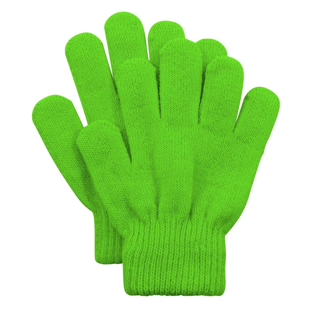 1 Pair Children Gloves Full Fingers Washable Comfortable to Wear Elastic Windproof Acrylic Thermal Mittens for Outdoor Image 7