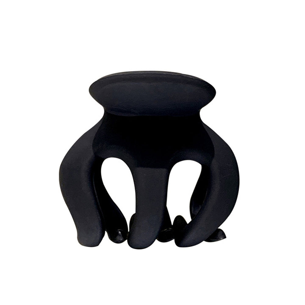 Non-slip Crossing Teeth Strong Claws Geometry Shape Hair Claw Women Solid Color Matte Snap Ponytail Hair Clamp Image 2