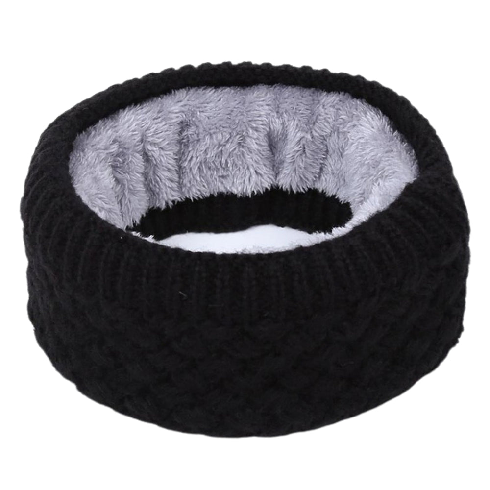 Couple Neck Scarf Thicken Unisex Fleece Elastic Knitted Neck Protection Brushed Washable Winter Scarf for Outdoor Image 2