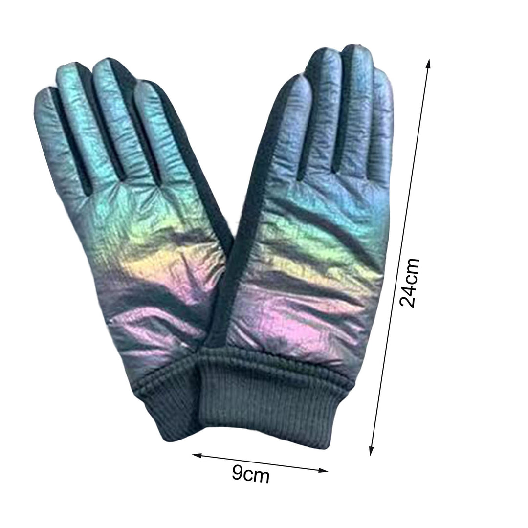 1 Pair Winter Gloves Gradient Thicken Windproof Full Fingers Touch Screen Keep Warm Elastic Wrist Cycling Women Men Image 11