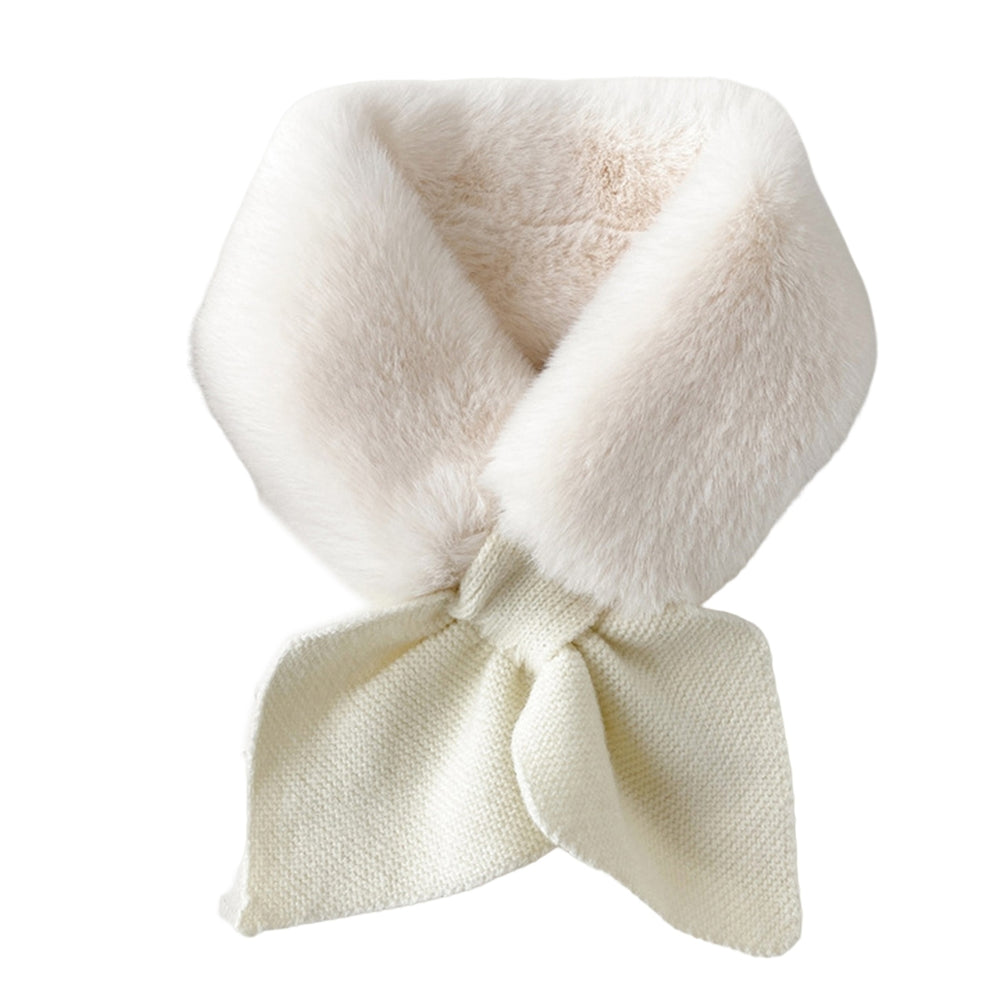 Thickened Warm Wide Noble Thermal Scarf Women Autumn Winter Imitation Rabbit faux Scarf Image 2