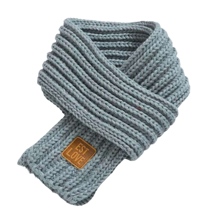 Children Winter Scarf Thick Solid Color Knitted Soft High Elasticity Keep Warm Boys And Girls Lightweight Neck Wrap for Image 4