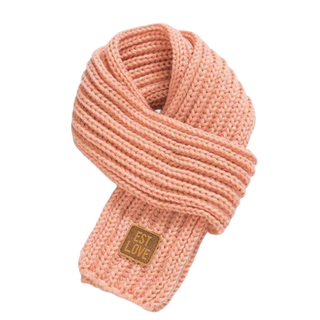 Children Winter Scarf Thick Solid Color Knitted Soft High Elasticity Keep Warm Boys And Girls Lightweight Neck Wrap for Image 6