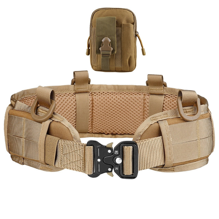 2Pcs/Set Belt Bag Set Adjustable Solid Color Mesh Buckle Good Breathability Single Circle Outdoor Work Waist Belt for Image 11
