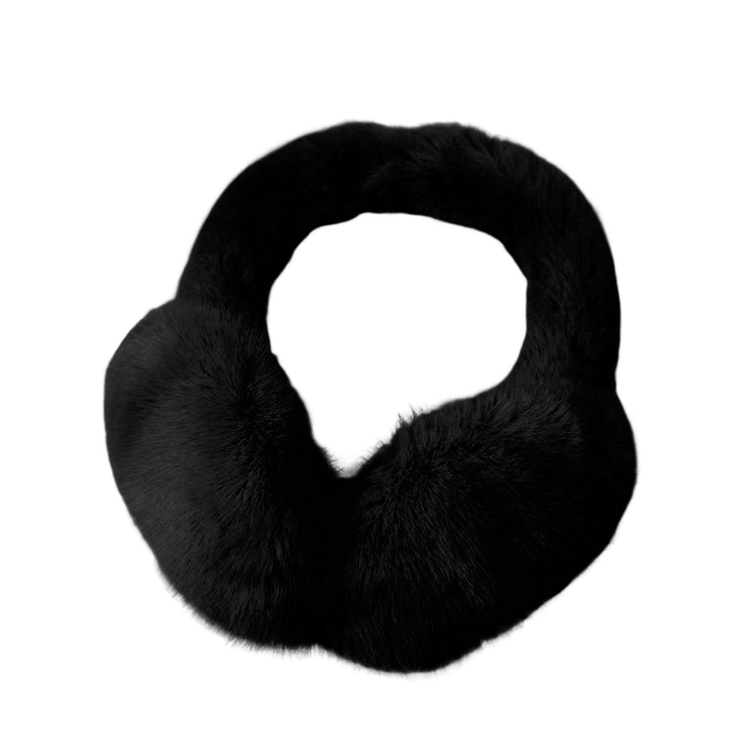 Solid Color Elastic Non-slip Cute Unisex Earmuffs Winter Soft Thickened Plush Headband Ear Warmer Image 1