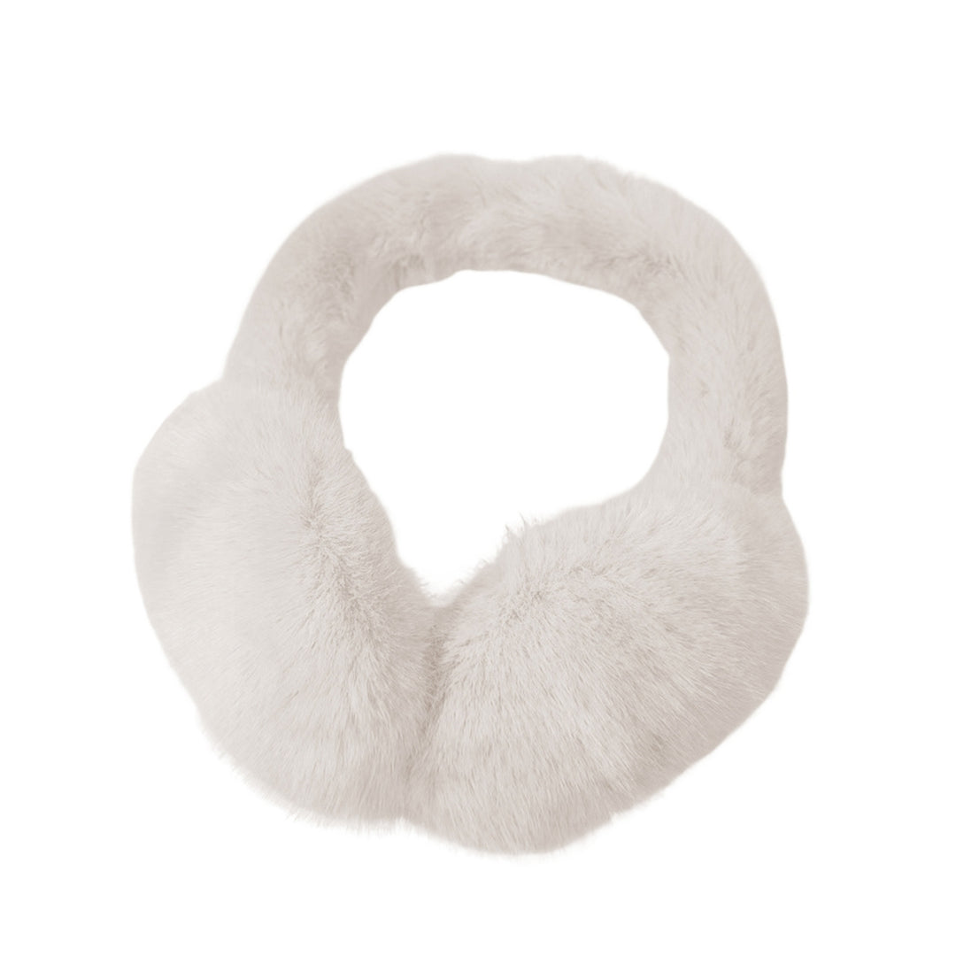 Solid Color Elastic Non-slip Cute Unisex Earmuffs Winter Soft Thickened Plush Headband Ear Warmer Image 10